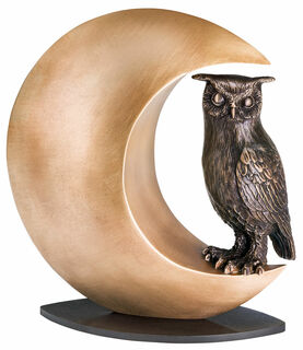 Sculpture "Night Owl", bronze by Thomas Schöne