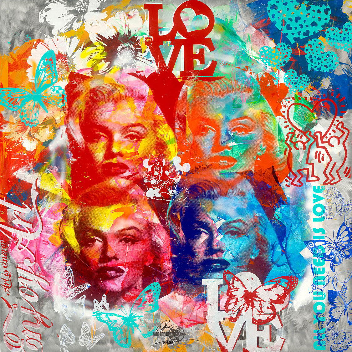 Billede "Love" (2019) (Original / Unikt værk) af Peter Wolframm
