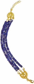 Bracelet with Lapis Lazuli Cubes