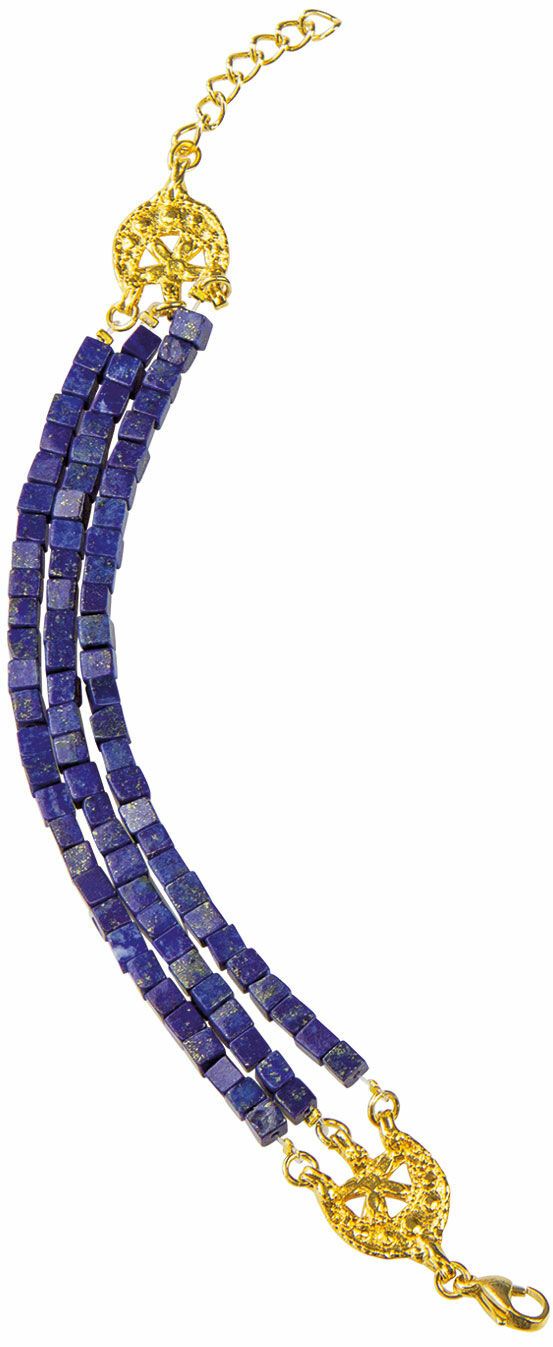 Bracelet avec cubes de lapis-lazuli von Petra Waszak