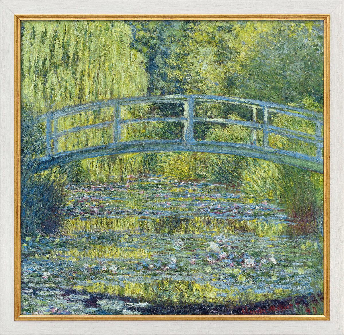 Bild "Der Seerosenteich" (1899), gerahmt von Claude Monet
