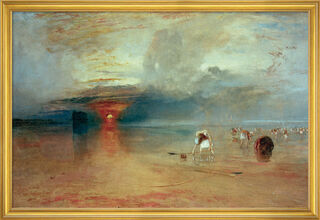 Bild "Strand von Calais" (1830), gerahmt
