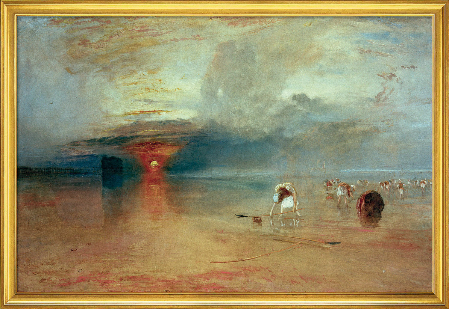 Tableau "Calais Beach" (1830), encadré von William Turner