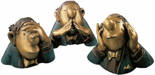 Sculptures "The Three Character Heads", bronze version