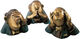 Sculptures "The Three Character Heads", bronze version by Loriot