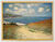 Bild "Strandweg zwischen Weizenfeldern nach Pourville" (1882), gerahmt