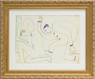 Bild "Ohne Titel" (1954), gerahmt by Pablo Picasso
