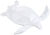 Figurine en porcelaine / objet mural "Tortue", version blanche