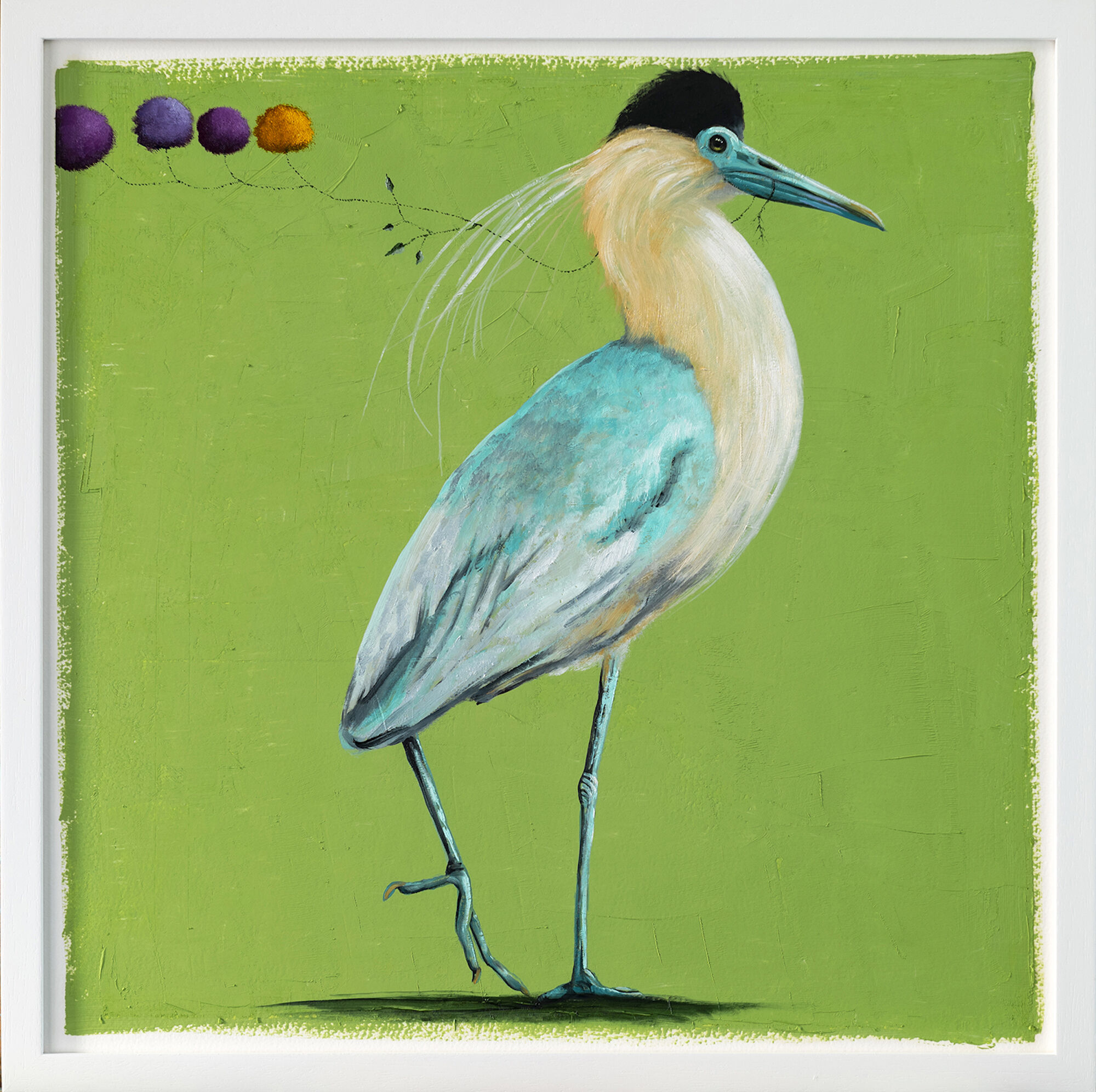 Picture "Series The Gift | Capped Heron" (2023) (Unique piece) by Lezzueck Coosemans