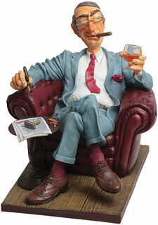 Caricature "Big Boss", cast hand-painted