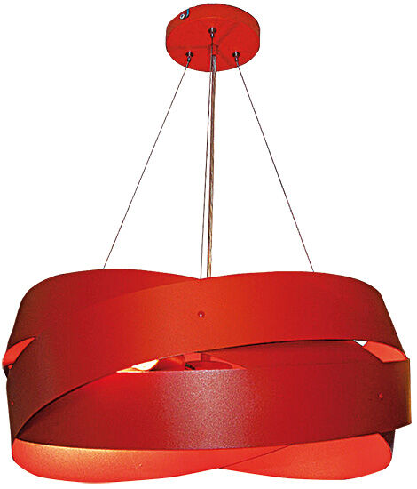 Lampe suspendue "Simultané", version rouge