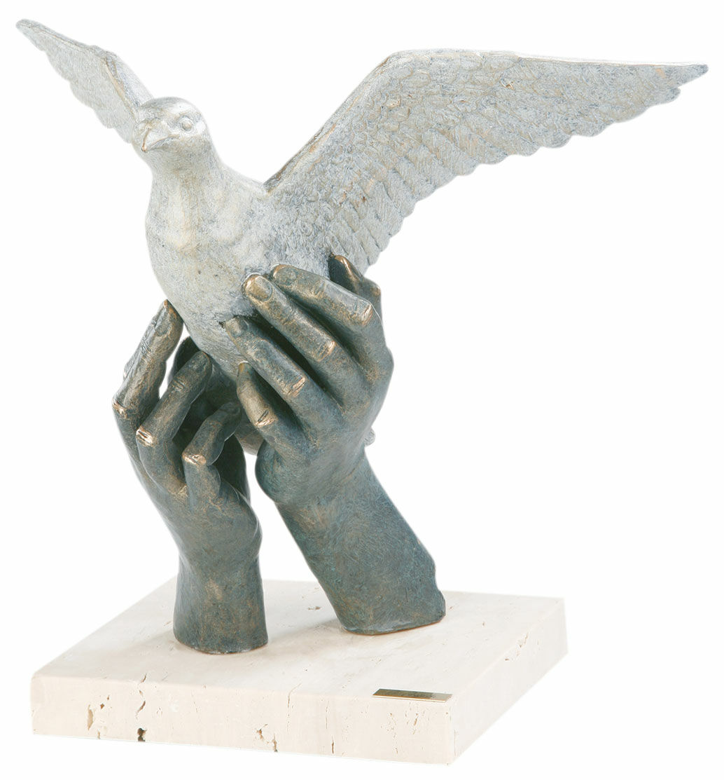 Skulptur "Allegory of Peace", kunstig sten von Angeles Anglada