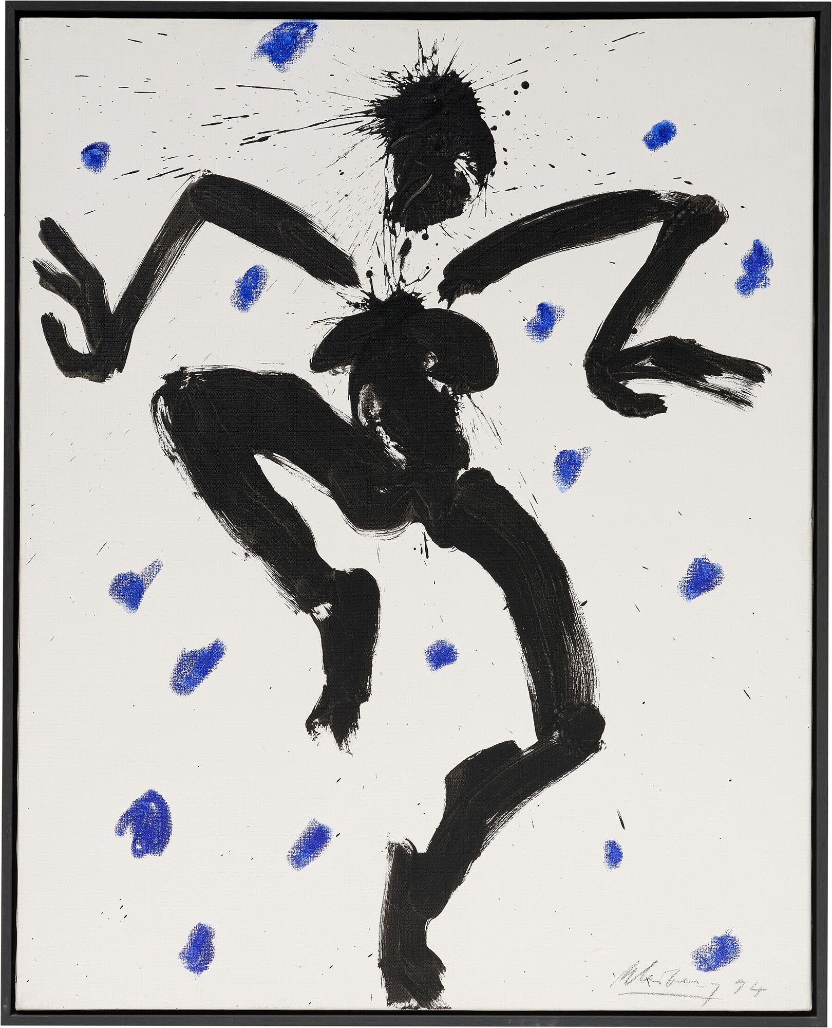 Quadro "Dancer (with Blue Dots)" (1994) (pezzo unico) di Helge Leiberg