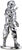 Figurine en porcelaine "Aquanaut", version argentée