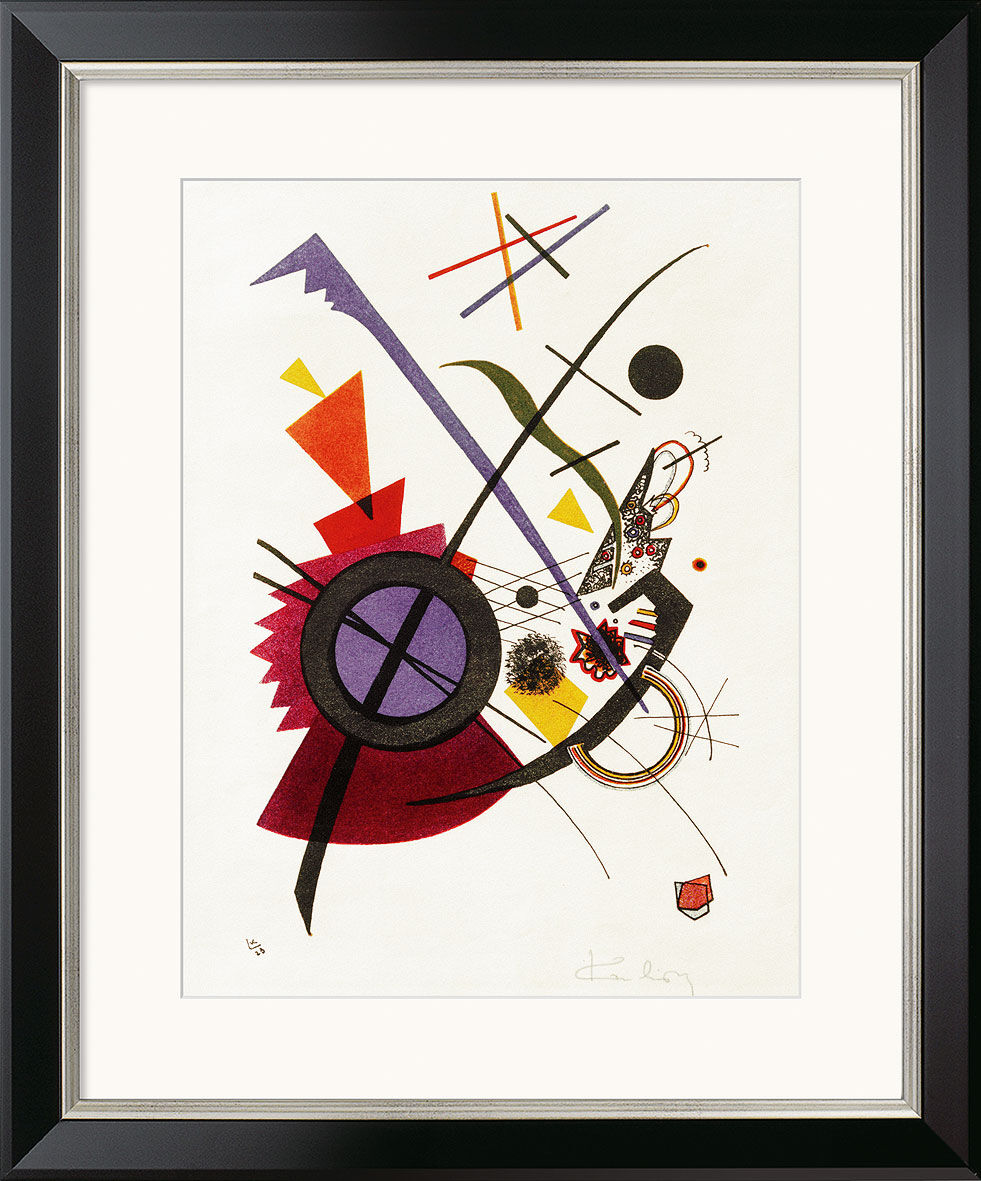 Billede "Violet" (1923), indrammet af Wassily Kandinsky