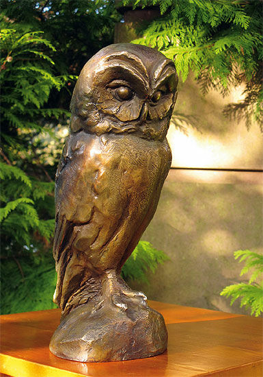 Sculpture "Owl", bronze by Bruno Bruni