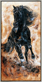 Picture "Black Stallion", framed