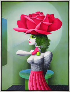 Bild "Der Duft der Rose" (2026) (Original / Unikat), gerahmt