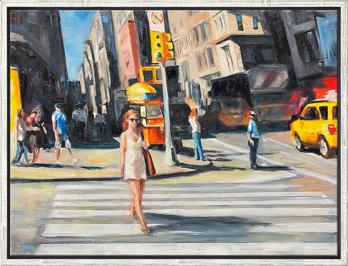 Bild "Summertime" (2022) (Original / Unikat), gerahmt von Anke Gruss