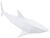 Figurine en porcelaine / objet mural "Requin", version blanche