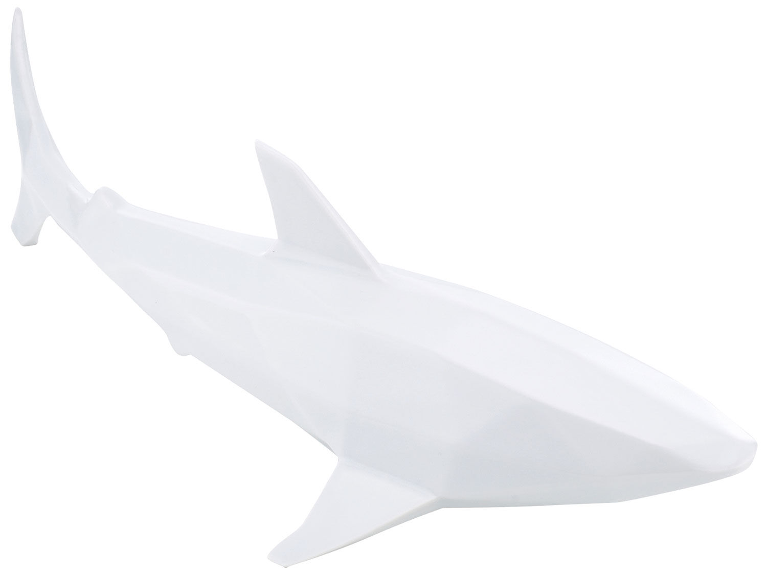 Figurine en porcelaine / objet mural "Requin", version blanche de Andreas Franke