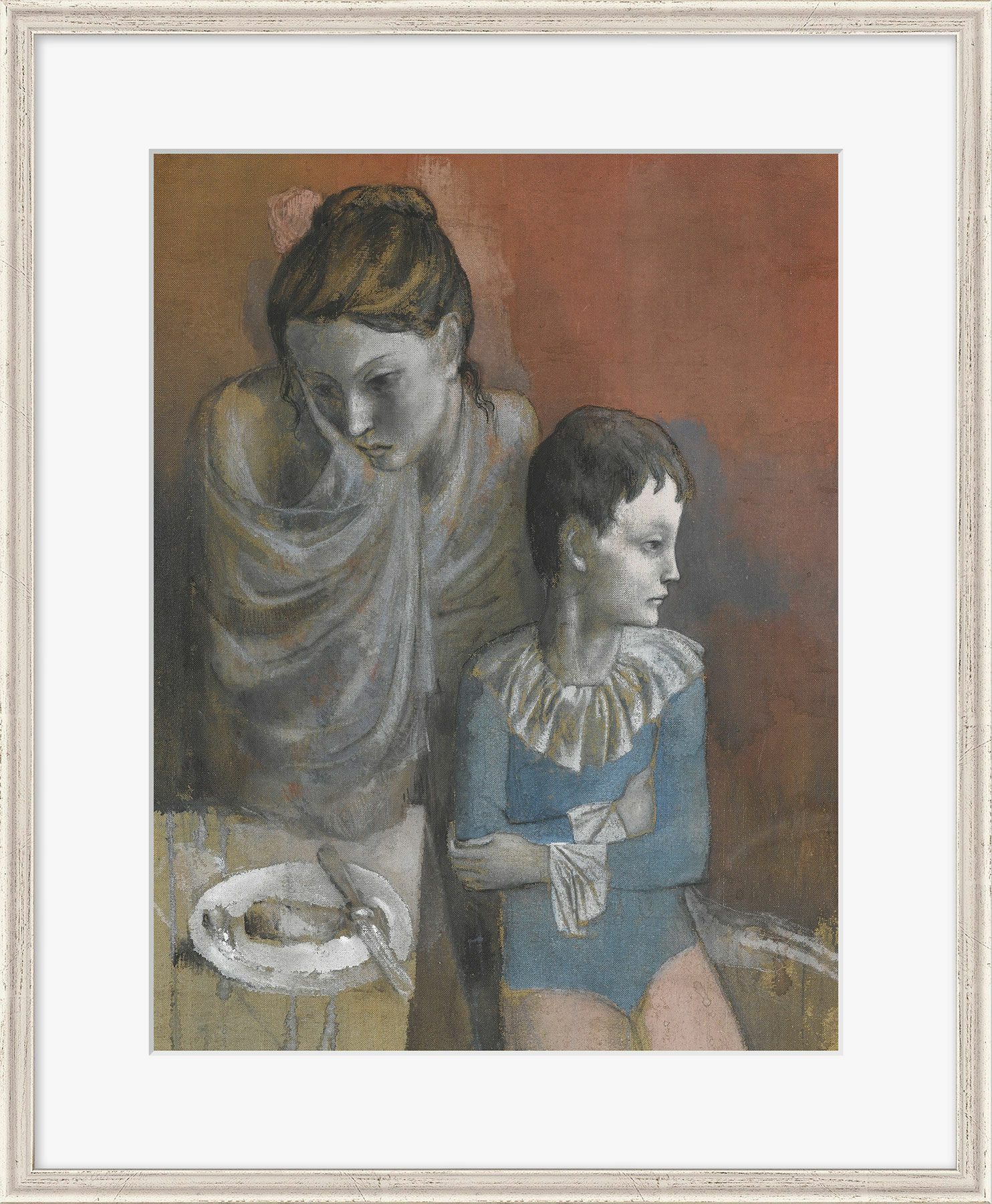 Tableau "Mère avec enfant (jongleur)" (1905), encadré von Pablo Picasso