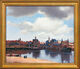 Bild "Ansicht von Delft" (1660/61), gerahmt von Jan Vermeer van Delft