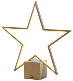 Draadloos LED lichtobject "Star" (groot, hoogte 40,6 cm), dimbaar
