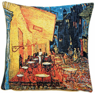 Kissenhülle "Café-Terrasse am Abend in Arles" von Vincent van Gogh
