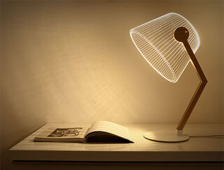 LED tafellamp "ZIGGi Wit/Bruin" van Studio Cheha