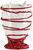 Vase "Pompitu II weiß-rot", Silikon