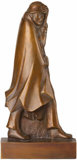 Sculpture "Wanderer in the Wind" (1934), réduction en bronze von Ernst Barlach