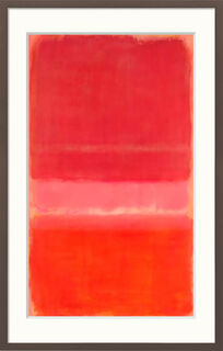 Billede "Uden titel (rød)" (1956), indrammet von Mark Rothko