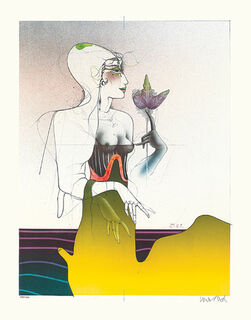 Billede "Euphrosyne" - fra den grafiske serie "Three Graces", uindrammet von Paul Wunderlich