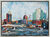 Bild "Hamburger Hafen - Elbphilharmonie" (2020), gerahmt