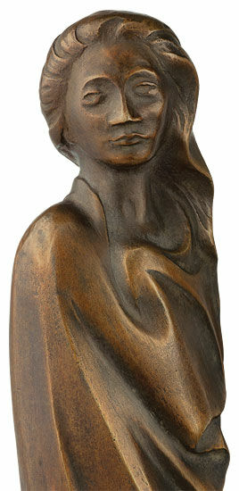 Sculpture "Woman in the Wind" (1931), reduction in bronze by Ernst Barlach