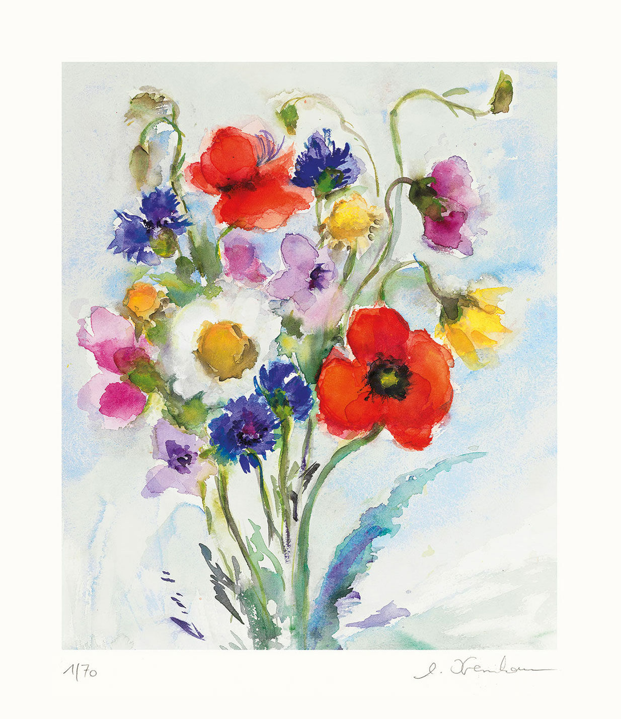 Beeld "Wilde bloemen" (2017), niet ingelijst von Christine Kremkau