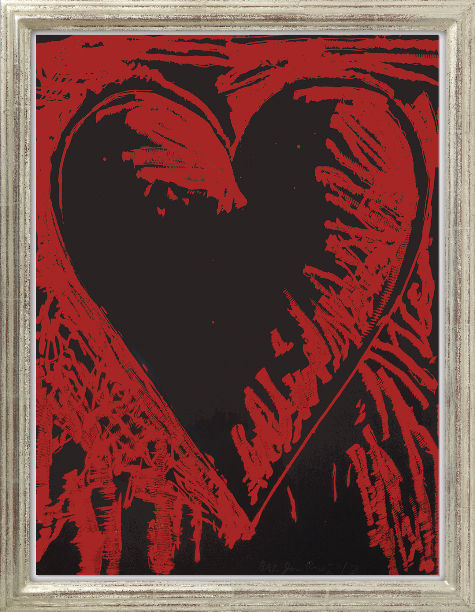 Billede "Det sorte og røde hjerte" (2013) von Jim Dine