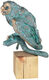 Skulptur "Eule", Version Bronze grün von Kristin Kolb