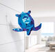 Figurine en porcelaine / objet mural "Tortue", version bleu clair de Andreas Franke