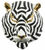 Vægobjekt "Tigermaske sort og guld", porcelæn