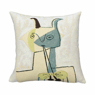 Cushion cover "Faune jaune et bleu jouant de la diaule" by Pablo Picasso