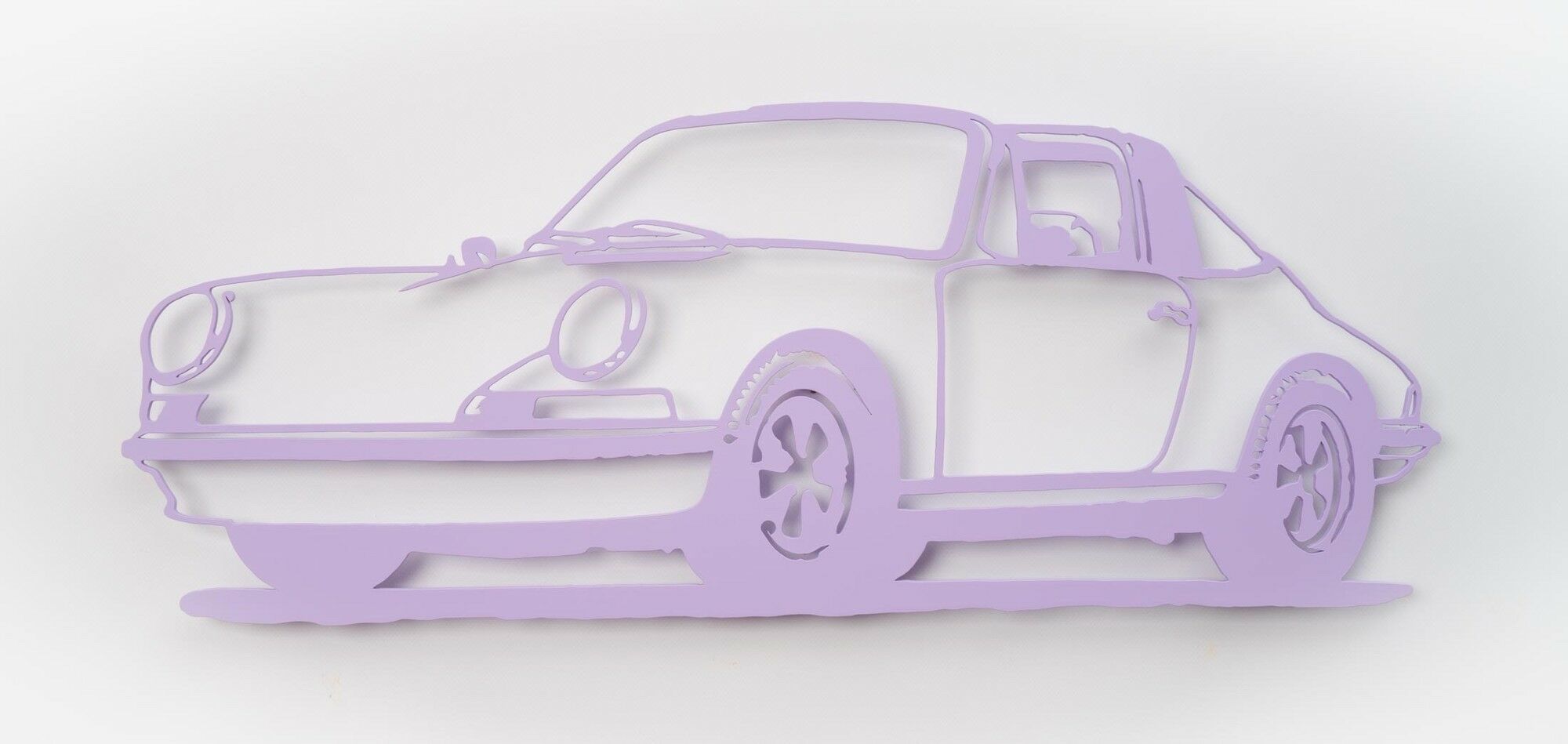 Wandobject "Porsche 911 Targa (lila)" (2021) (Uniek stuk) von Jan M. Petersen