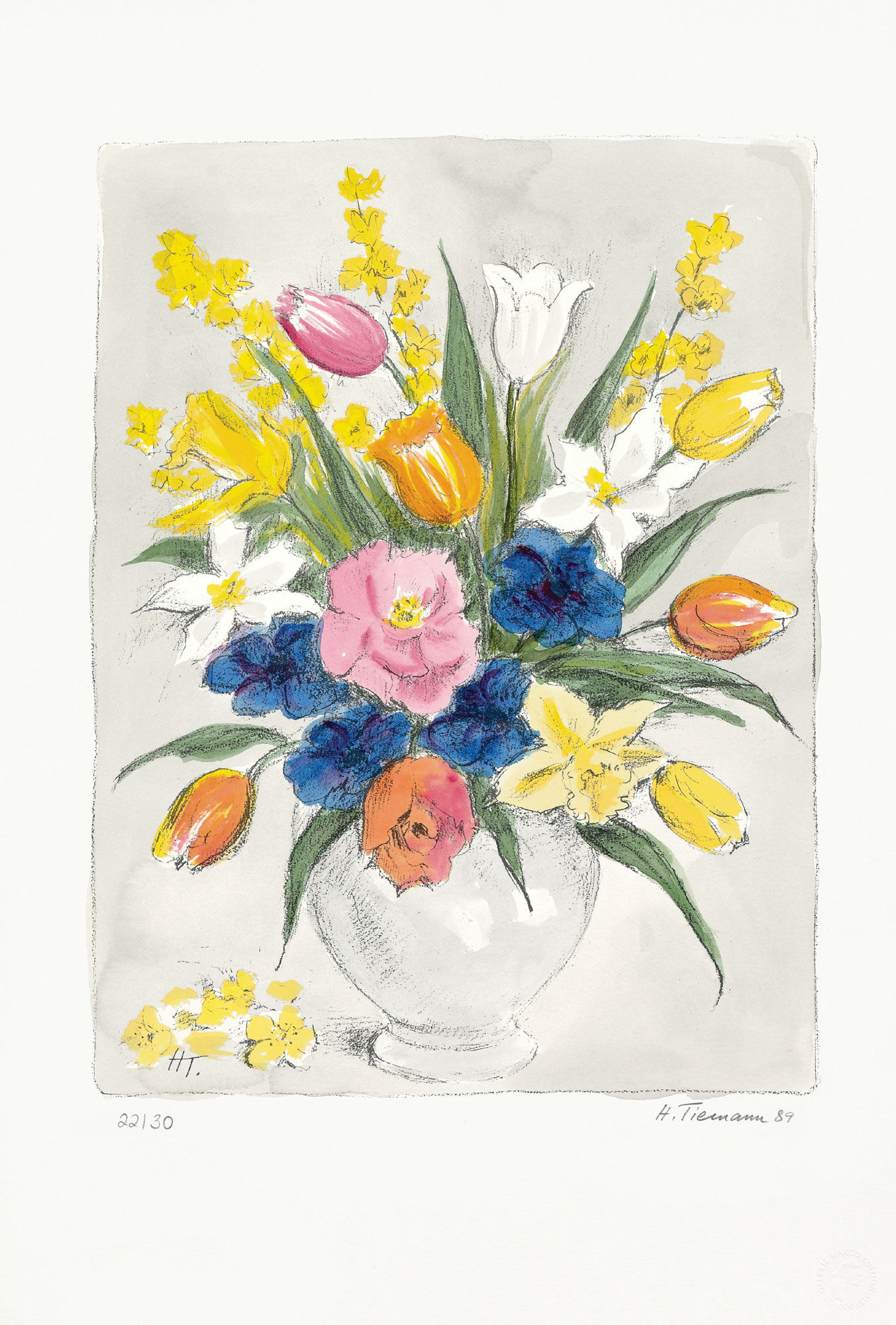 Picture "Spring" (1989), unframed by Helga Tiemann