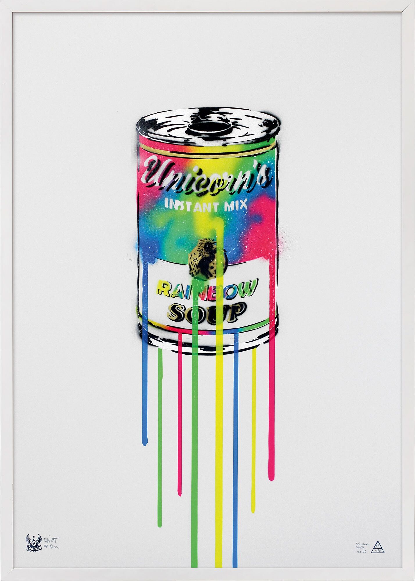 Cuadro «Rainbow Soup, Stencil» (2016) de ELIOT theSuper