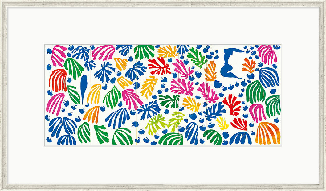 Beeld "De vrouwelijke papegaai en de sirene", ingelijst von Henri Matisse