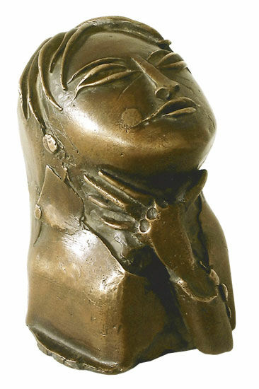 Skulptur "Asiatin", Bronze von Paul Wunderlich
