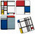 Set of 4 "Mondrian" cork coasters - MoMA Collection