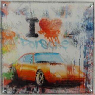Picture "I Love Porsche (small)" (2017) by Paul Thierry