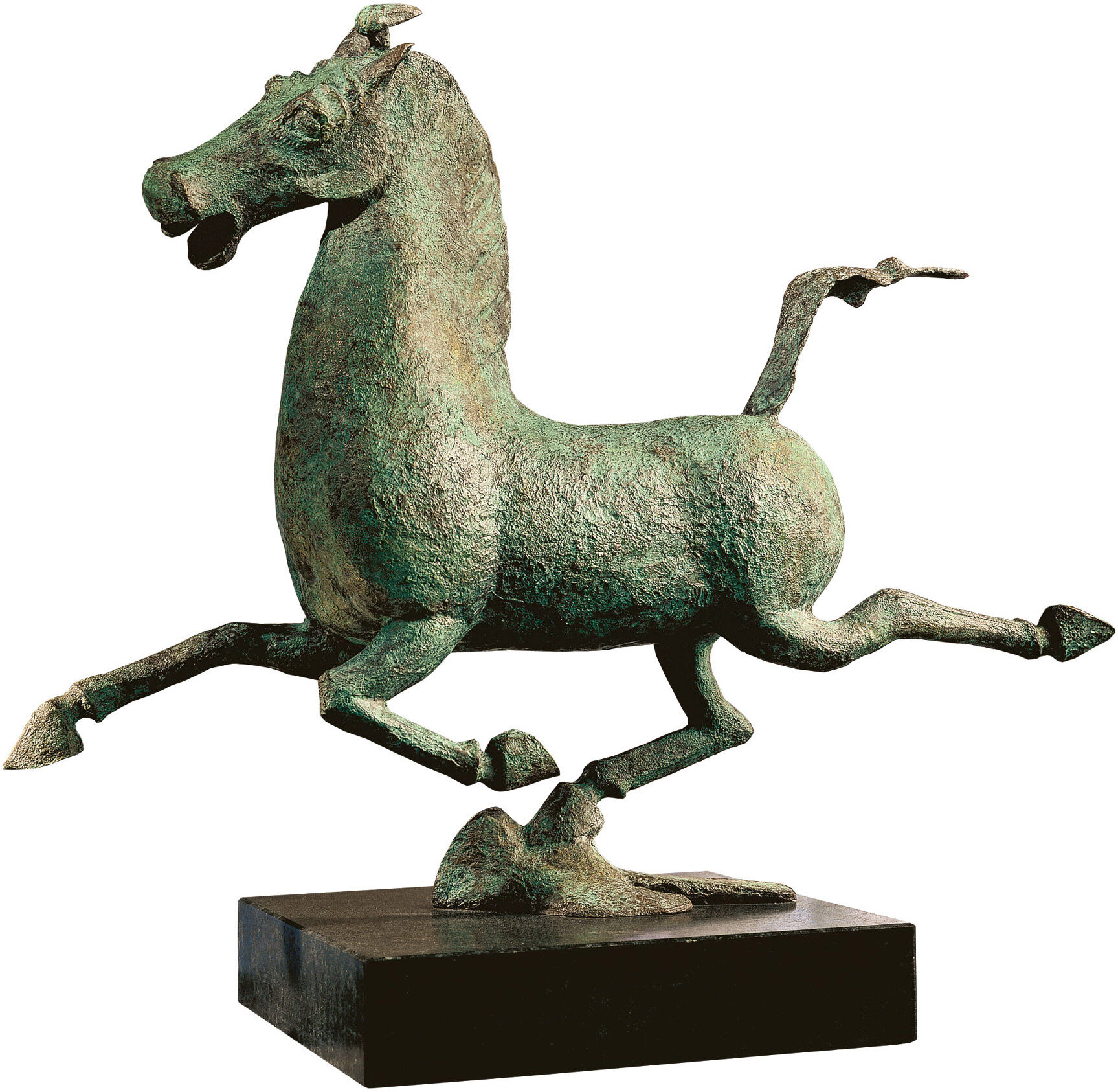 Skulptur "Flyvende hest fra Gansu", bronze